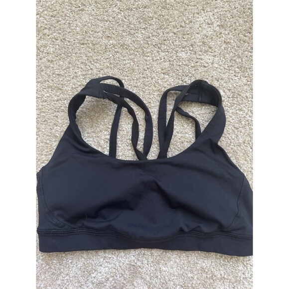 Lululemon Other - Lululemon Sports Bra Women 4 Black Stretch Criss Cross Strappy Yoga Gym Athletic